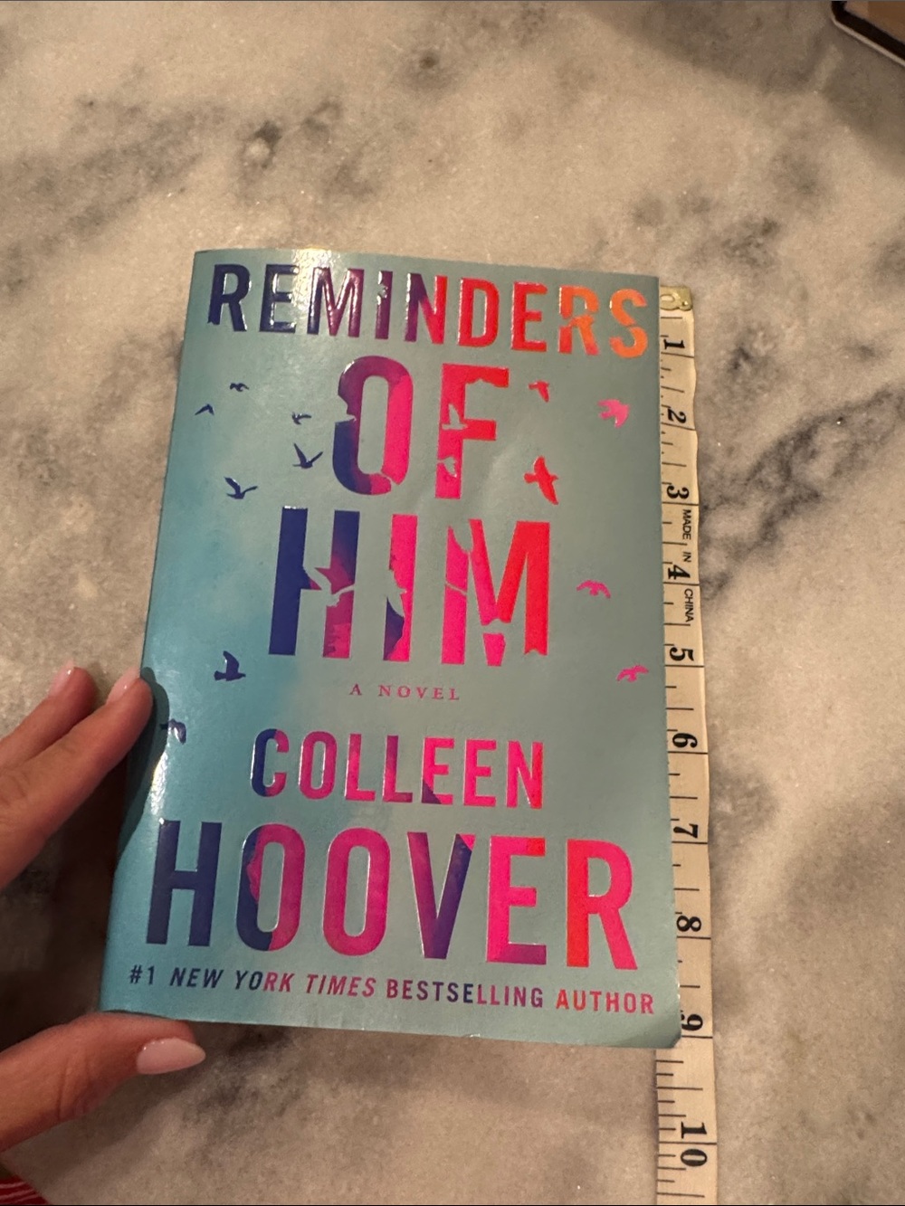 Reminders of Him - Teal & Pink Paperback Novel